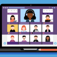 virtual class room with student video and voice chat